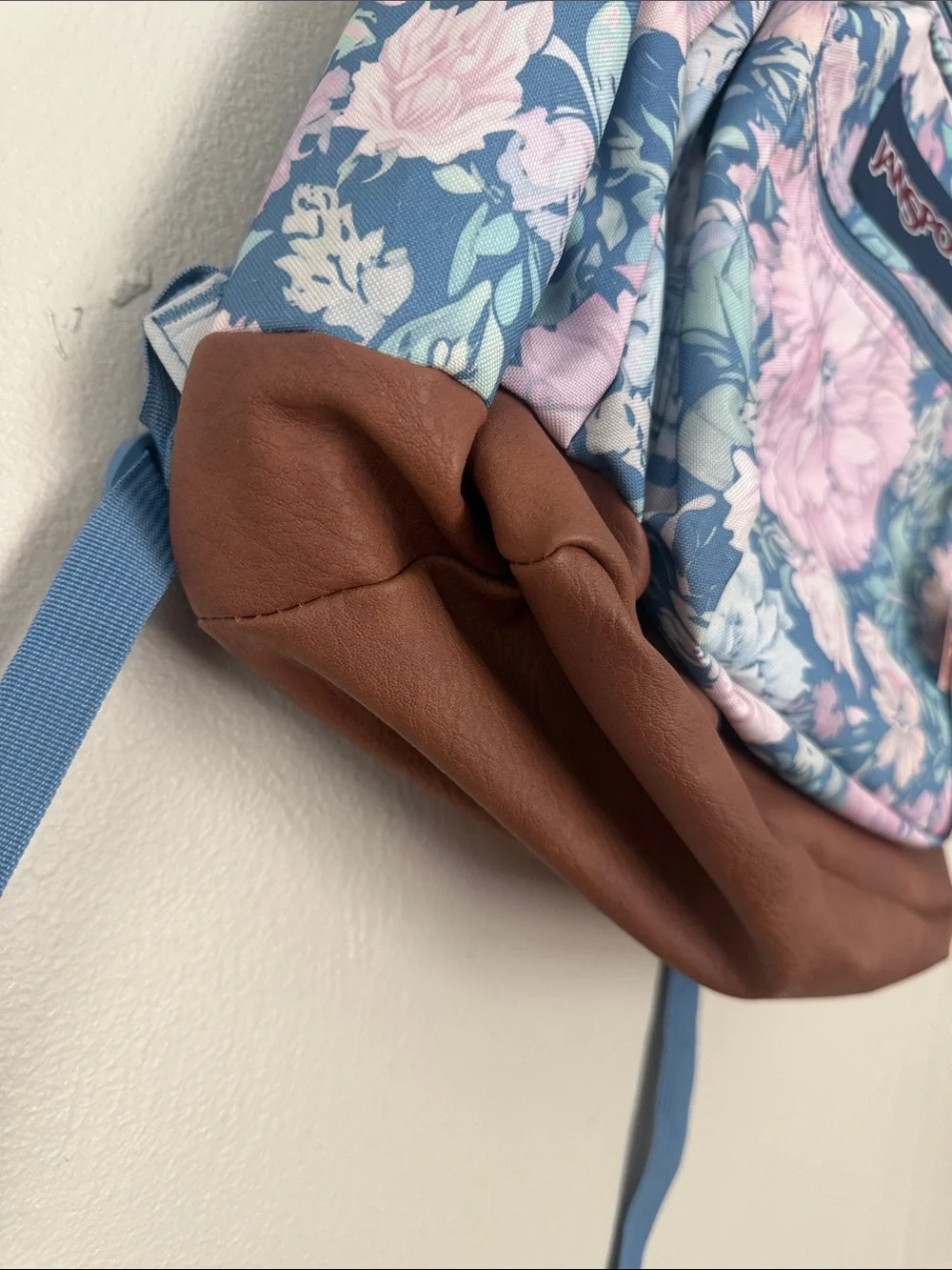 NWT Jansport faded tapestry elemental blue Pink Floral Backpack